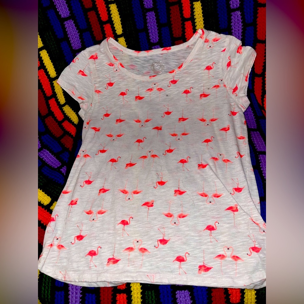 Flamingo Sheer top. Children’s 16 = Women’s XS